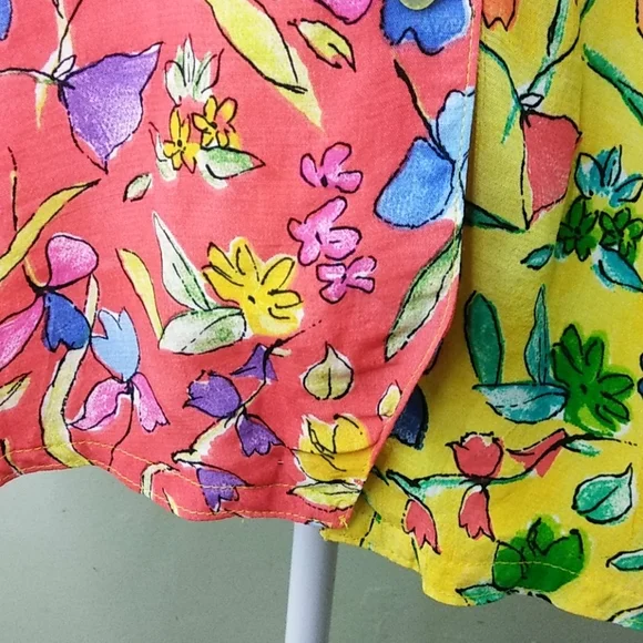 Nino Wong Multicolor Floral Blouse EUC - Picture 3 of 7